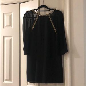 BCBGeneration black and gold open back dress